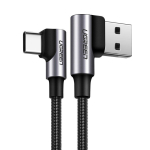 Muud kaubad Ugreen Ugreen angled USB - USB Type C Quick Charge 3.0 QC3.0 3 A 2 m gray (US176 20857) - OUTLET