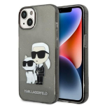 Tagakaaned Karl Lagerfeld  Karl Lagerfeld Glitter Karl&Choupette case for iPhone 14 Plus - black