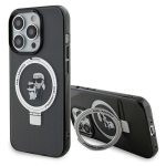 Tagakaaned Karl Lagerfeld  Karl Lagerfeld KLHMP15XHMRSKCK iPhone 15 Pro Max 6.7" black/black hardcase Ring Stand Karl&Choupette MagSafe