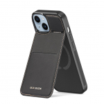 Tagakaaned Dux Ducis 3in1 Wallet Case with Stand for iPhone 15 Plus MagSafe RFID Blocker Dux Ducis Rafi Mag - Black