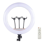 Selfie pulk Elight  SR18 45cm LED Light Ring with 3x Smartphone holder + 220V Adapter + BT remote Black
