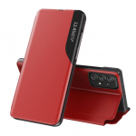 Tagakaaned Hurtel  Eco Leather View Case an elegant case with a flap and stand function for Samsung Galaxy A73 red