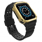 Tagakaaned Hurtel  Protect Strap Band for Apple Watch 38/40/41mm Armored Case Strap - Black, Gold