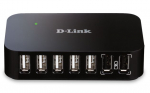 Ruuterid D-link  7-Port USB 2.0 Hub DUB-H7/E