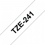 Tarvikud ja tarvikud Brother TZ-241 Laminated Tape Black on White, TZe, 8 m, 1.8 cm