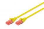 &Uuml;leminek Digitus CAT 6 U-UTP Patch cord, PVC AWG 26/7, Modular RJ45 (8/8) plug, 2 m, Yellow