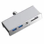 &Uuml;leminek Orico Orico MH5PMM Clamp-mounted Hub USB-C / 2x USB-A 3.0, + SD&TF + 3.5mm Audio - Black