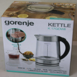 Veekeetja GORENJE SALE OUT. K17GDWII Kettle, Electric, Capacity 1.7 L, Power 2200 W, Stainless steel | SALE OUT. | Kettle | K17GDWII | 2200 W | Electric | 1.7 L | 360&deg; rotational base | Stainless steel/Glass | Stainless steel/Transparent | DAMAGED PA ...