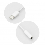 &Uuml;leminek OEM Adapter AUX Type C (male) to Jack 3,5 mm (female) white