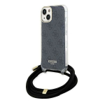 Tagakaaned Guess  Guess Crossbody Cord 4G Print Case for iPhone 15/14/13 - Black