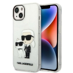 Tagakaaned Karl Lagerfeld  Karl Lagerfeld Glitter Karl&Choupette case for iPhone 14 Plus - transparent