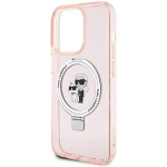 Tagakaaned Karl Lagerfeld  Karl Lagerfeld KLHMP15XHMRSKCP iPhone 15 Pro Max 6.7" pink/pink hardcase Ring Stand Karl&Choupette MagSafe