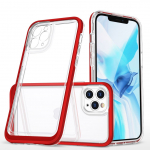 Tagakaaned Hurtel  Clear 3in1 Case for iPhone 11 Pro Max Frame Cover Gel Red