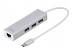 Muu arvutitarvik Digitus USB Type-C 3-Port Hub + Gigabit Ethernet