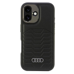Tagakaaned Audi  Audi Synthetic Leather MagSafe iPhone 16 6.1" black/black hardcase AU-TPUPCMIP16-GT/D3-BK