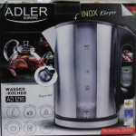 V&auml;hekasutatud kaup Adler SALE OUT. AD 1216 Cordless Water Kettle, 1.7L, 2000W, Filter, Boil-dry protection, Rotary base 360 degree, Illumination, Inox body | SALE OUT. | Kettle | AD 1216 | Standard | 2000 W | 1.7 L | Stainless steel | 360&deg; rotational ...