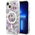 Tagakaaned Guess  Guess Flower MagSafe case for iPhone 14 - transparent