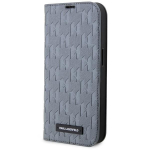 Tagakaaned Karl Lagerfeld  Karl Lagerfeld KLBKP14SSAKLHPG iPhone 14 6.1" bookcase silver/silver Saffiano Monogram
