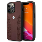 Tagakaaned BMW  BMW Leather Curve Perforate Case for iPhone 13 Pro / iPhone 13 - Red