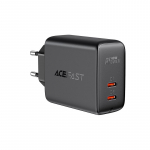 Adaptrid Acefast  Acefast charger 2x USB Type C 40W, PPS, PD, QC 3.0, AFC, FCP black (A9 black)