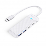 &Uuml;leminek Orico Orico PAPW2AC-C3 USB Hub 4-port 2x USB-A 3.0 1x USB-C 3.0 with USB-C PD 100W charging 0.15m - white