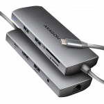 Muu arvutitarvik Axagon I/O HUB USB-C 9IN1 5GBPS/0.2M HMC-8HLSA