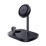 Adaptrid Baseus  Bezvadu magnetiskais uzlades stativs EnerFill FS41 3-in-1 22 5 W USB-C  melns (6932172686703)