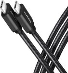 Arvuti korpus iLike  AXAGON BUCM3-CM30AB USB-C zu USB-C Kabel 3.2 Gen 1  3 m  PD 60W  3A  geflochten - schwarz