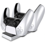 Kontroller CP  CP PS5 Divu ligzdu Lādētājs Dokstacija priek&scaron; Play Station 5 Pultīm ar USB-C & LED gaismu Melna
