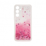 Tagakaaned iLike Samsung Galaxy A35 Silicone Case Water Glitter Pink