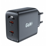 Adaptrid Acefast  Fast charger GaN 35W PD 2x USB C Acefast A49 - black