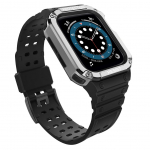 Tagakaaned Hurtel  Protect Strap Band for Apple Watch 38/40/41mm Armored Case Strap - Black, Silver