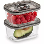 K&ouml;&ouml;gi jaoks Caso  VacuBoxx Eco-Duo S Glass vacuum containers with plastic lid, 0.5 L, 2 pcs