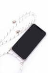 Tagakaaned Evelatus Samsung A70 Case with rope White Stripes Transparent