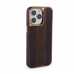 Tagakaaned iLike Apple iPhone 15 Pro Leather Case Customized Brown