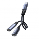 Adaptrid Joyroom Joyroom SY-C03 USB-C to 2x USB-C 2in1 DAC adapter - black