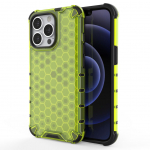 Tagakaaned Hurtel  Honeycomb Case armor cover with TPU Bumper for iPhone 13 Pro green