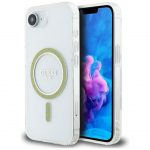 Tagakaaned Guess  Guess IML Glitter Circle MagSafe iPhone 16e Case - Clear