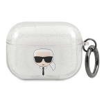 Tagakaaned Karl Lagerfeld  Karl Lagerfeld KLAPUKHGS AirPods Pro cover srebrny/silver Glitter Karl`s Head