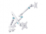 Teleri kinnitus Digitus Desk Mount | Tilt, rotation, pivot | Dual design monitor mount, 2x 35", 2x 10 kg | 35 " | Maximum weight (capacity) 20 kg | White