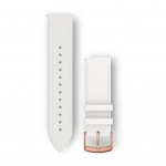 Rihm Garmin Quick Release Bands (20 mm) White italian leather, 18K rose gold PVD hardware