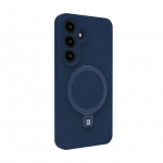 Tagakaaned Evelatus Samsung Galaxy S25 Premium Magnetic with Stand Soft Touch Silicone Case Midnight Blue
