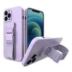 Tagakaaned Hurtel  Rope case Gel case with a chain lanyard bag lanyard iPhone 11 Pro purple