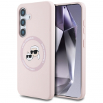 Muud kaubad Karl Lagerfeld  Karl Lagerfeld Silicone Double Heads And Circle MagSafe Samsung Galaxy S25 Plus Case Pink