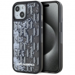 Muud kaubad Karl Lagerfeld  Karl Lagerfeld Liquide Glitter Monogram Gradient iPhone 15 Case - Black