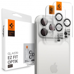 Muud kaubad Spigen  Spigen Optik Pro GLAS.TR &rdquo;EZ FIT&rdquo; Camera Cover 2-pack for iPhone 16 Pro / Max / 17 Pro / Max - Silver