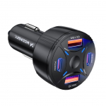 Muud kaubad Wozinsky  Wozinsky WLS-04 60W Car Charger 2xUSB-C 2xUSB-A - Black