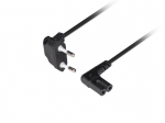 Kaabel Lanberg CEE 7/16 to EC 320 C7 Euro (radio) power cord 1.8m angled VDE | CA-C7CA-12CC-0018-BK
