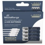 Server &ndash; muud tarvikud MEDIARANGE BATTERY RECH. LI-ION AAA 1.5V/500MAH 4P MRBAT160