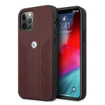 Tagakaaned BMW  BMW Leather Curve Perforate Case for iPhone 12 / iPhone 12 Pro - Red